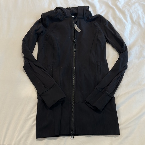 Lululemon Zip Up Hooded Sweater in Black Size 4 - Picture 2 of 5